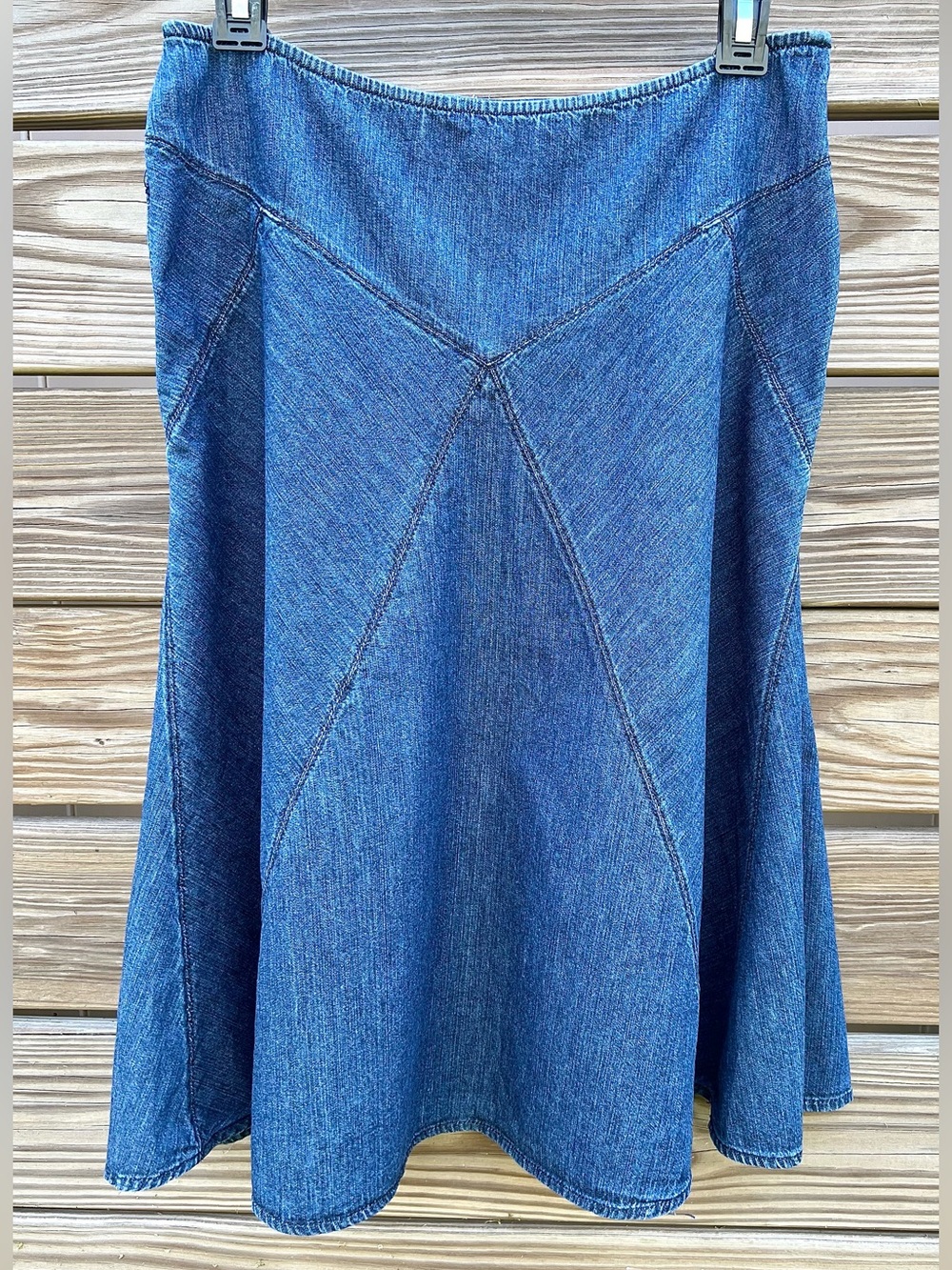 Vintage Y2K Lauren Jeans Company Denim Skirt Women's SZ 4 A-Line Flare Western